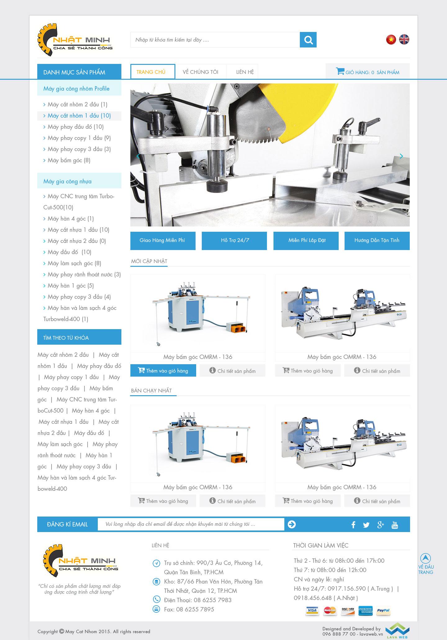 THIET KE WEB MAY MOC NHAT MINH MACHINE