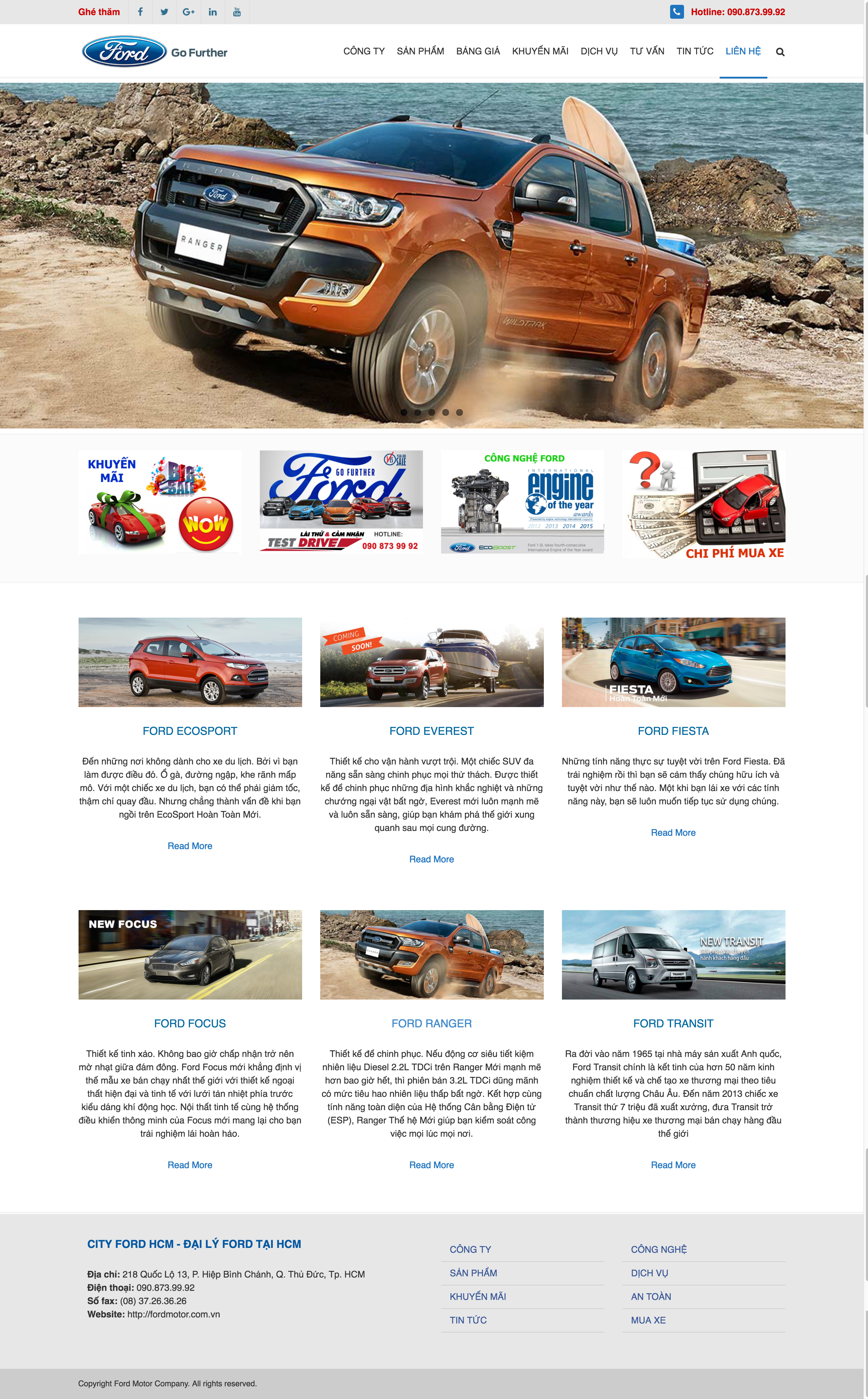THIET KE WEB XE HOI CITY FORD